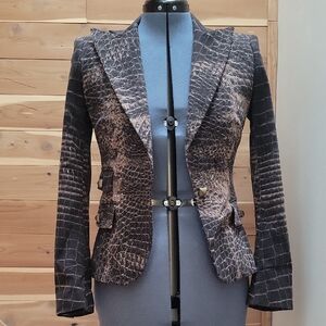 Iceberg Black and Brown Blazer with Structured Shoulders
